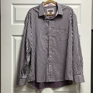Johnston & Murphy Tailored Fit Button Down Dress Shirt XXL